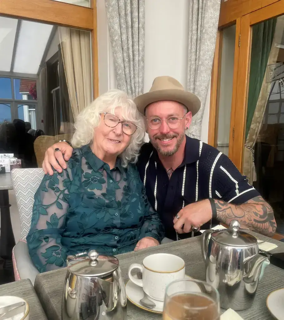 Keith Hart and his mother