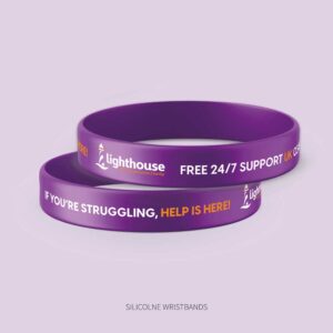 Lighthouse Charity Purple Wristbands (Pack of 25)