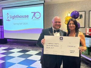 Lighthouse Yorkshire Region £100k cheque