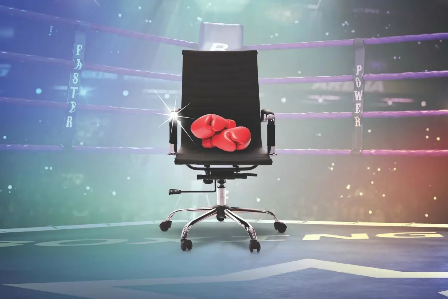 Boxing Gloves White Collar