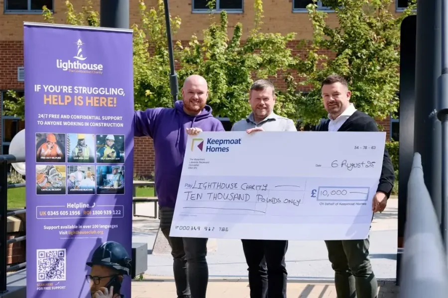 Keepmoat Donation to Lighthouse Charity