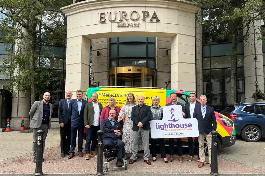NI Committee and Guests outside the Europa Hotel