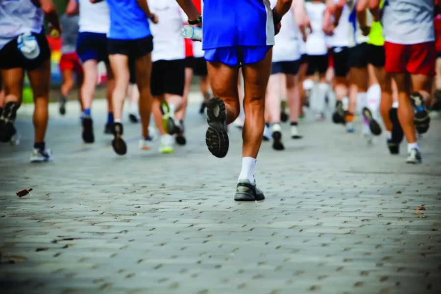 Runners stock marathon challenge